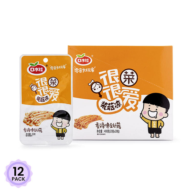 口水娃 香辣味金针菇 400 克*12 包