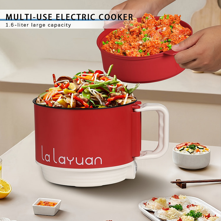 54.1 盎司带蒸笼电锅，不粘锅，紧凑型电动锅 1 个