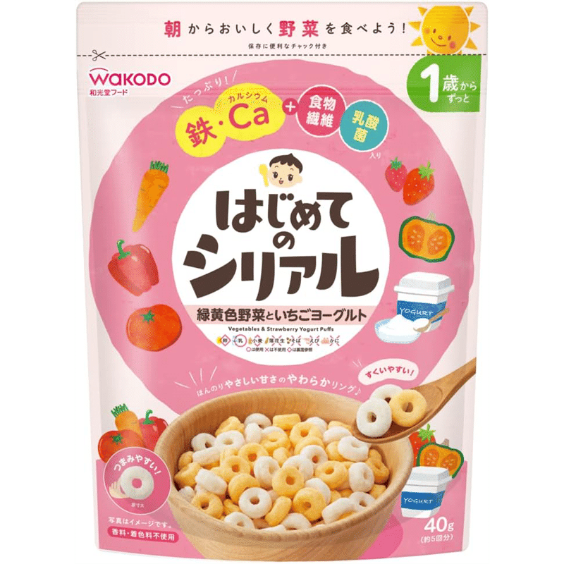Wakodo First Cereal Veg and Strawberry Yogurt 40g 40 g