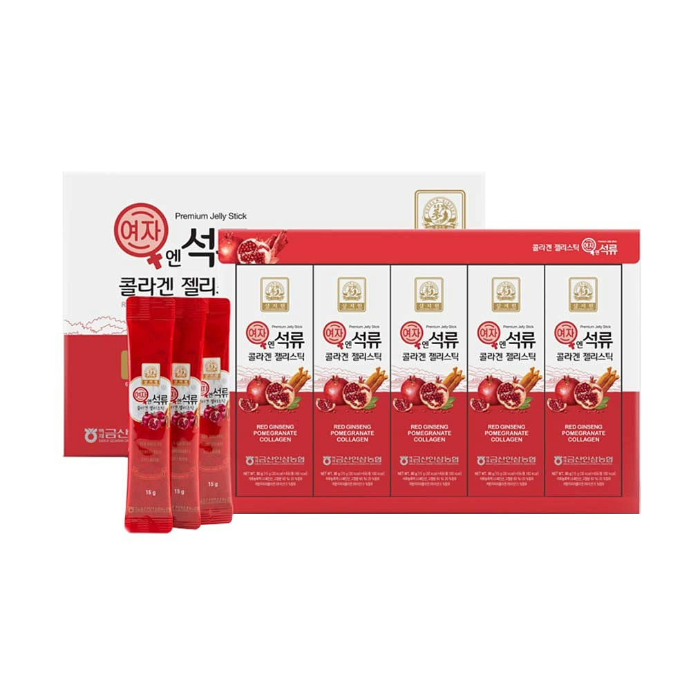 Korean Beauty Baekje Geumsan Women's Pomegranate Collagen Jelly Stick 1 each