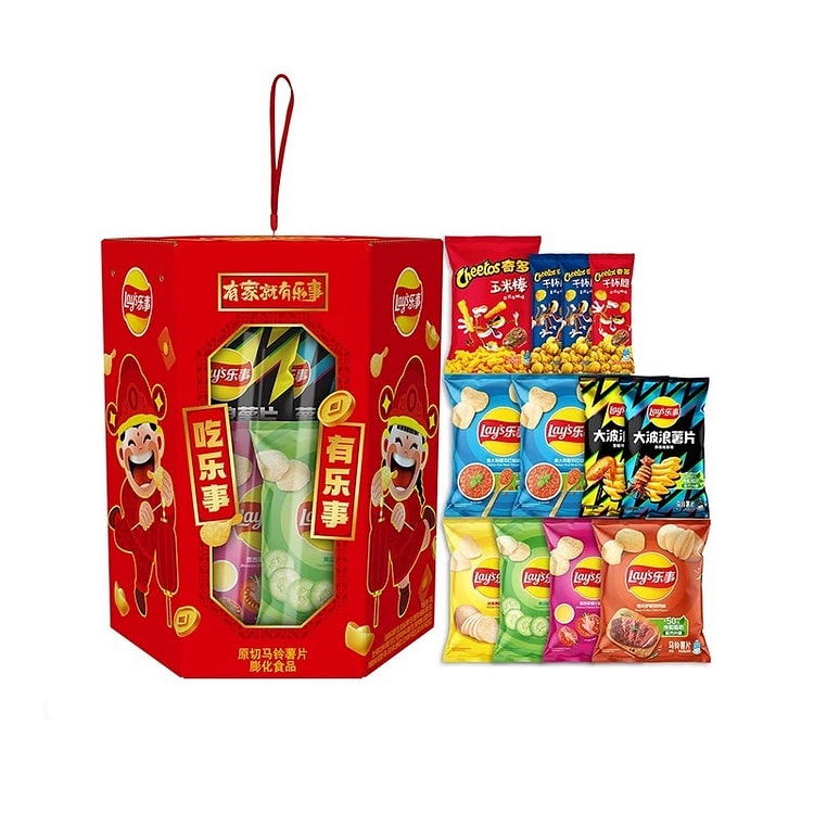 乐事 宫灯薯片礼盒 混合口味12包入