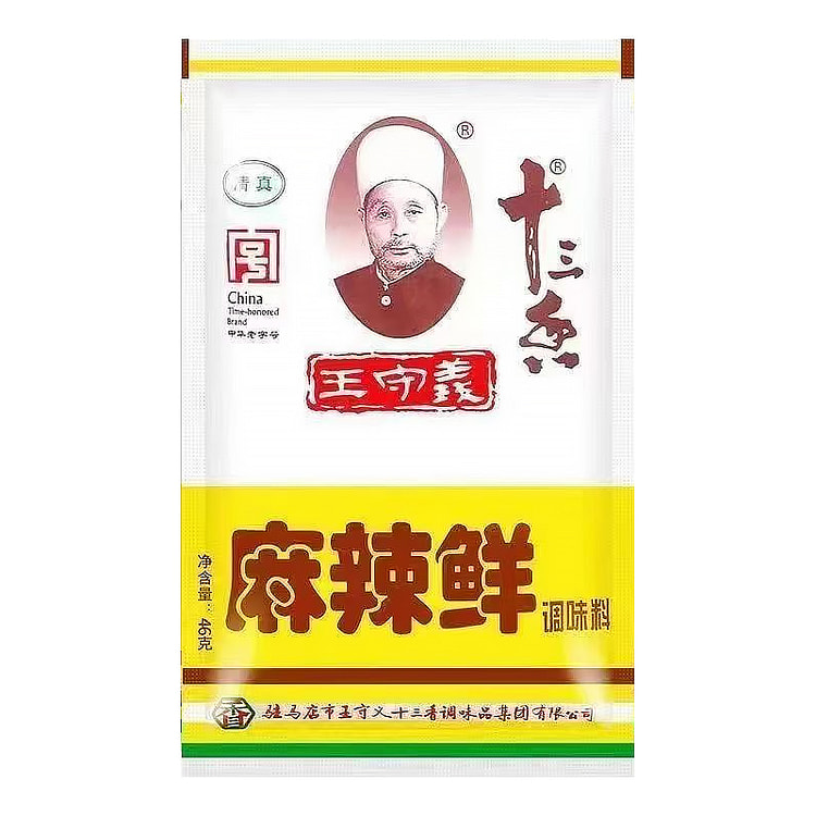 王守义麻辣鲜调味料家用厨房烧烤炒菜煲汤调料香辣佐料46g*1袋