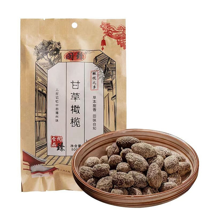 闽臻 甘草橄榄 榄香浓郁 果肉厚实 福建特产橄榄干 500g*1袋