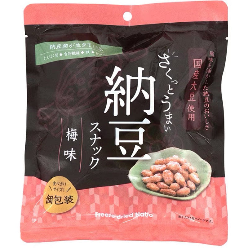 Yamada Foods Crispy Natto Plum Flavor Snack 42g 1 each