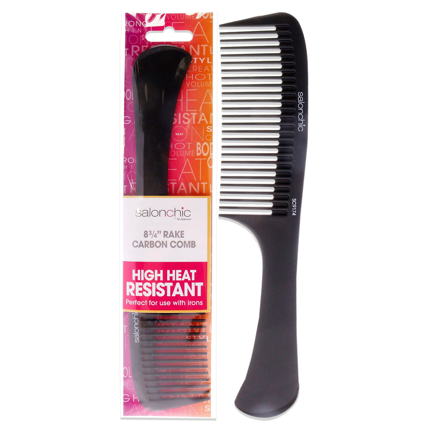 Rake Carbon Comb 8.75 by SalonChic for Unisex – 1 1 count