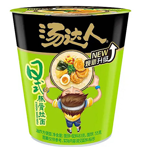 统一汤达人 方便面 日式豚骨拉面 小桶杯泡面速食 80 克