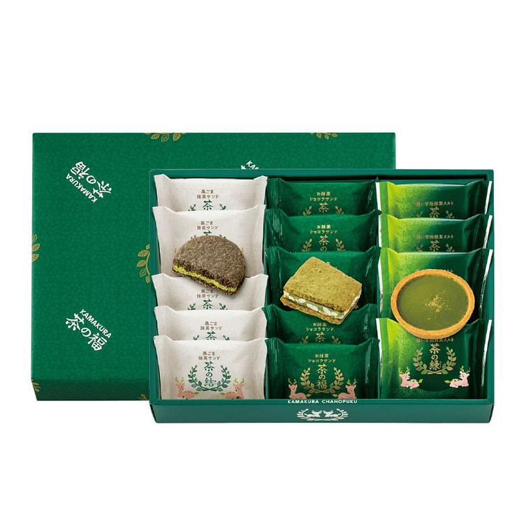 KAMAKURA Matcha Snacks Assortments 17pcs 1 box