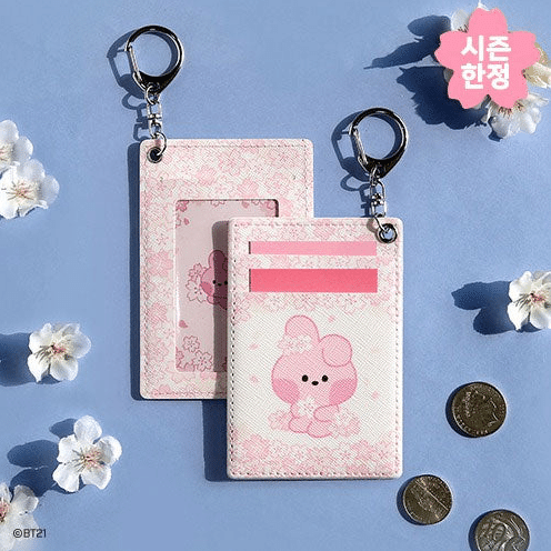 BT21 Minini Cherry Blossom Phone Card Pocket Holder by BTS COOKY 4 oz