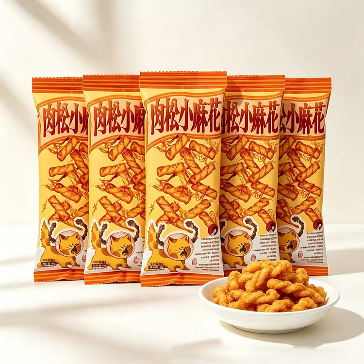 Spicy Pork Floss Mini Fried Dough Twists 5 pack