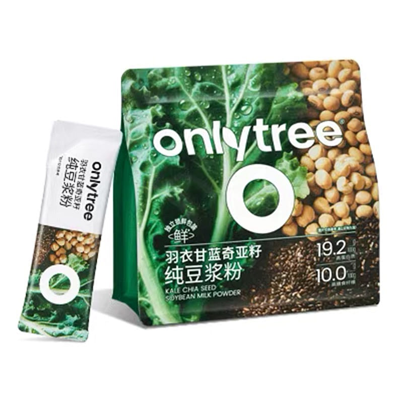 Onlytree 羽衣甘蓝奇亚籽豆浆粉低脂早餐7包 140 克