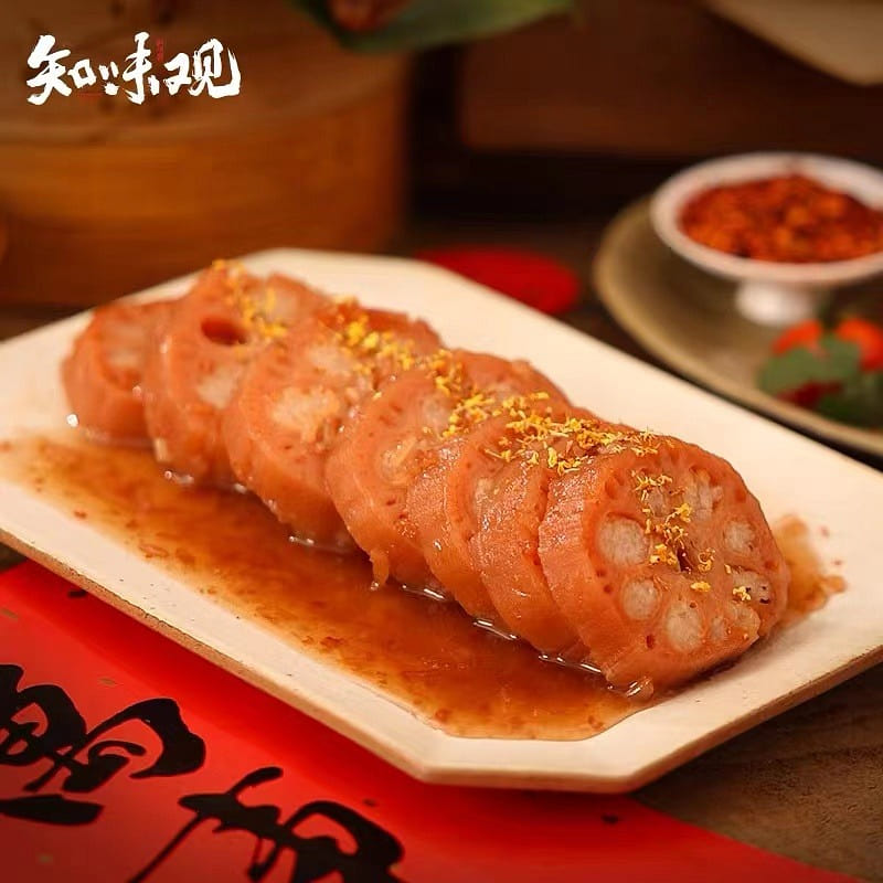 Lotus root with osmanthus flower, Glutinous rice, Desserts, Ready-to-eat 400 그램
