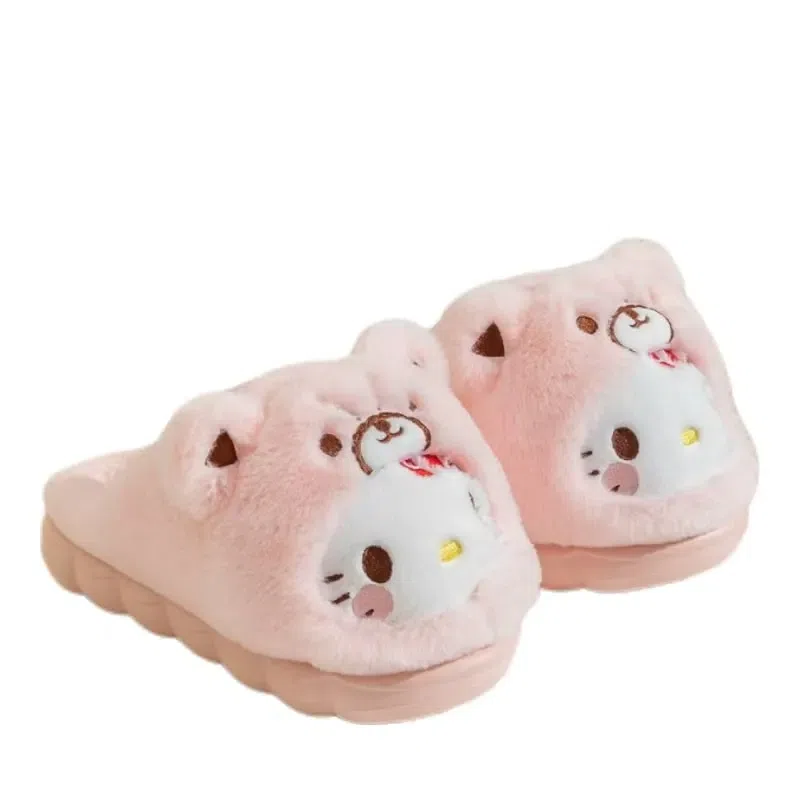 Sanrio Autumn/Winter Cotton Slippers Cute Children Adult- Hello Kitty34-35 1 Pc 1 each