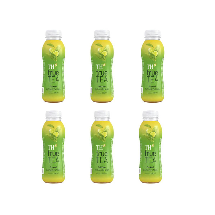 [TH]Green Tea Natural Lemon Flavor 350ml 6 bottle