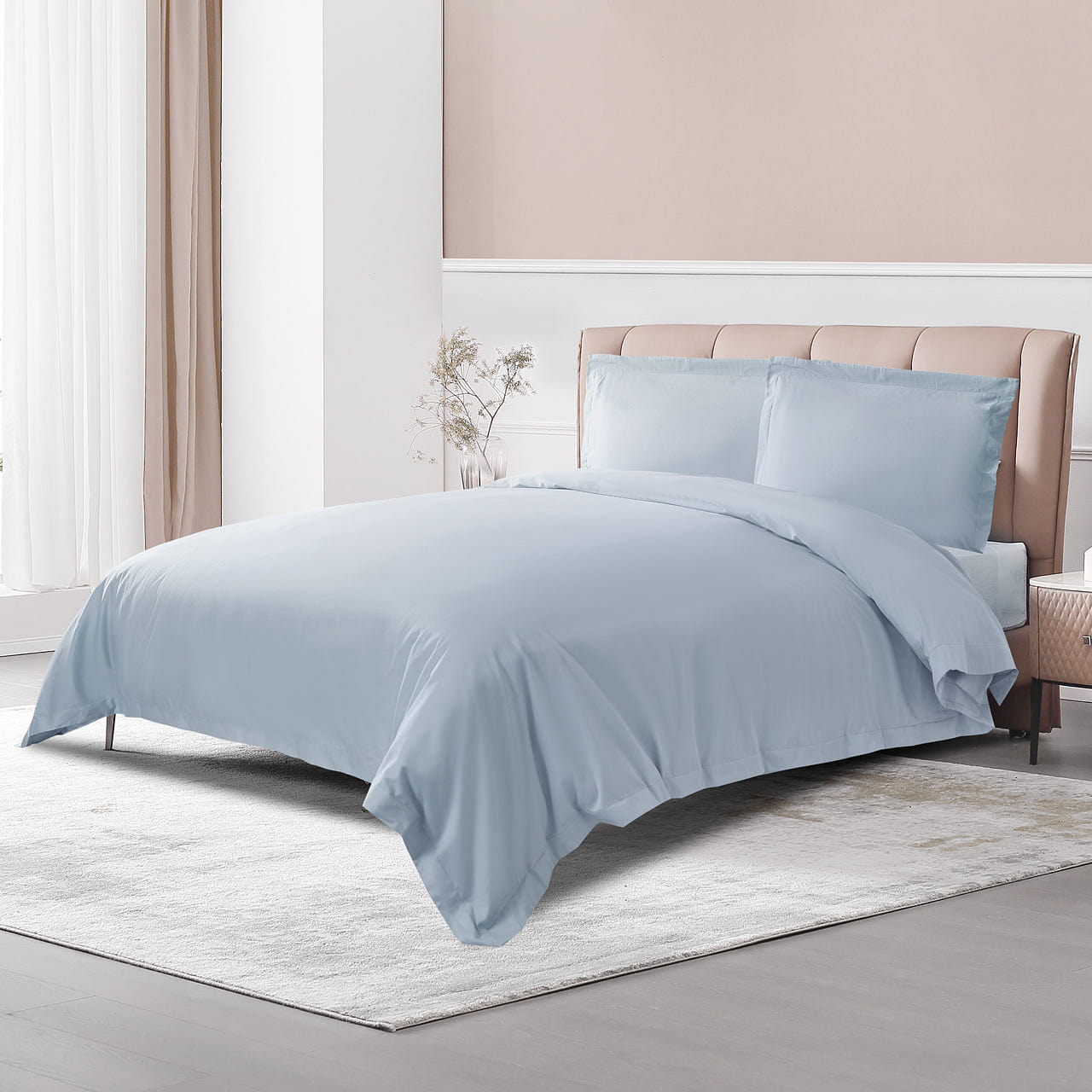[Outlets]Long-staple Cotton Duvet Cover Set, King 7 lb