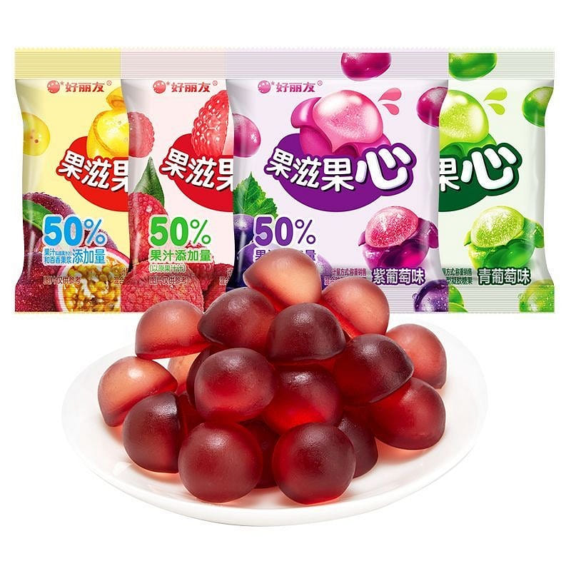 Fruit heart gummy mixed flavor 70g*4 bags 280 g
