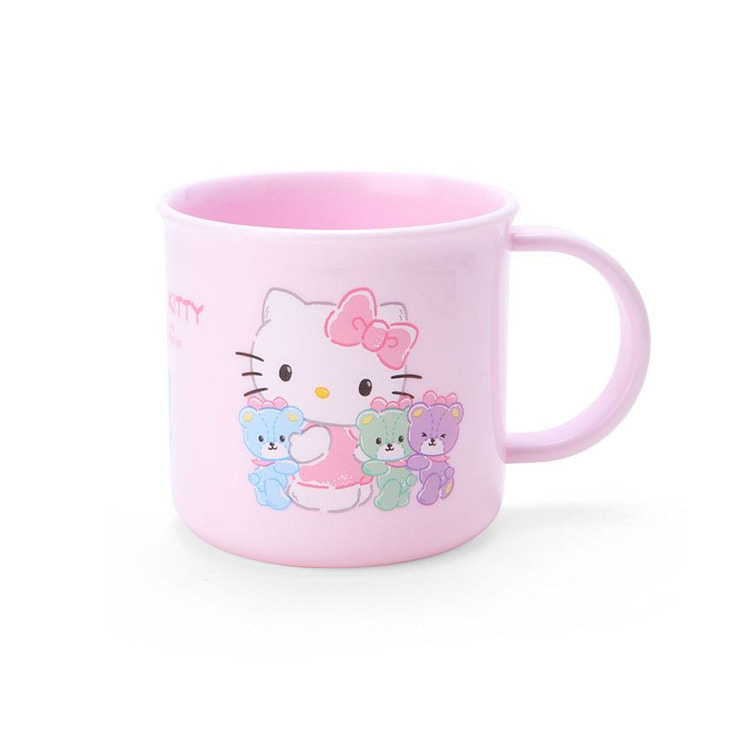Hello Kitty卡通图案抗菌塑料杯粉色