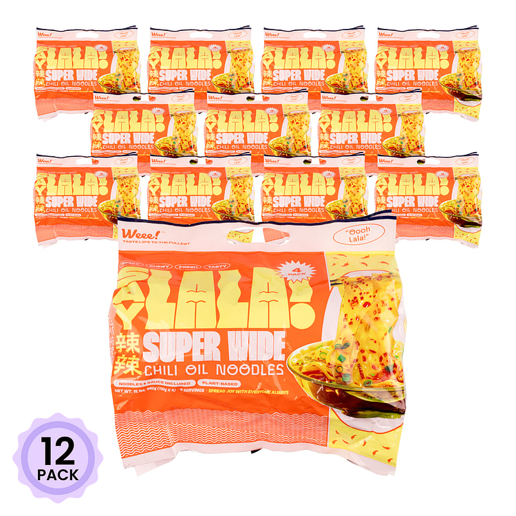 SAYLALA! Super Wide Chili Oil Noodles 440 g*12 pack
