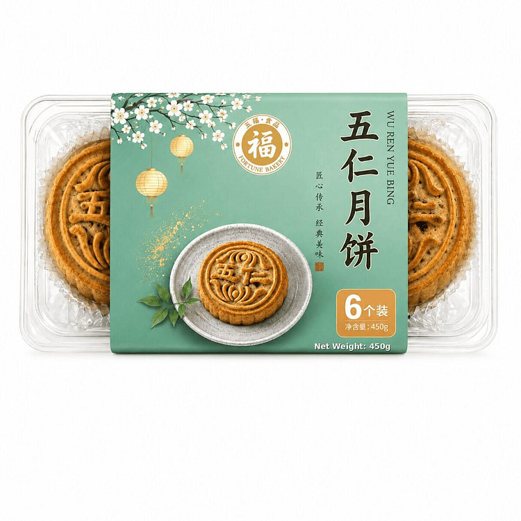 Five-Nut Mooncakes (6 Pieces)450g 1 each