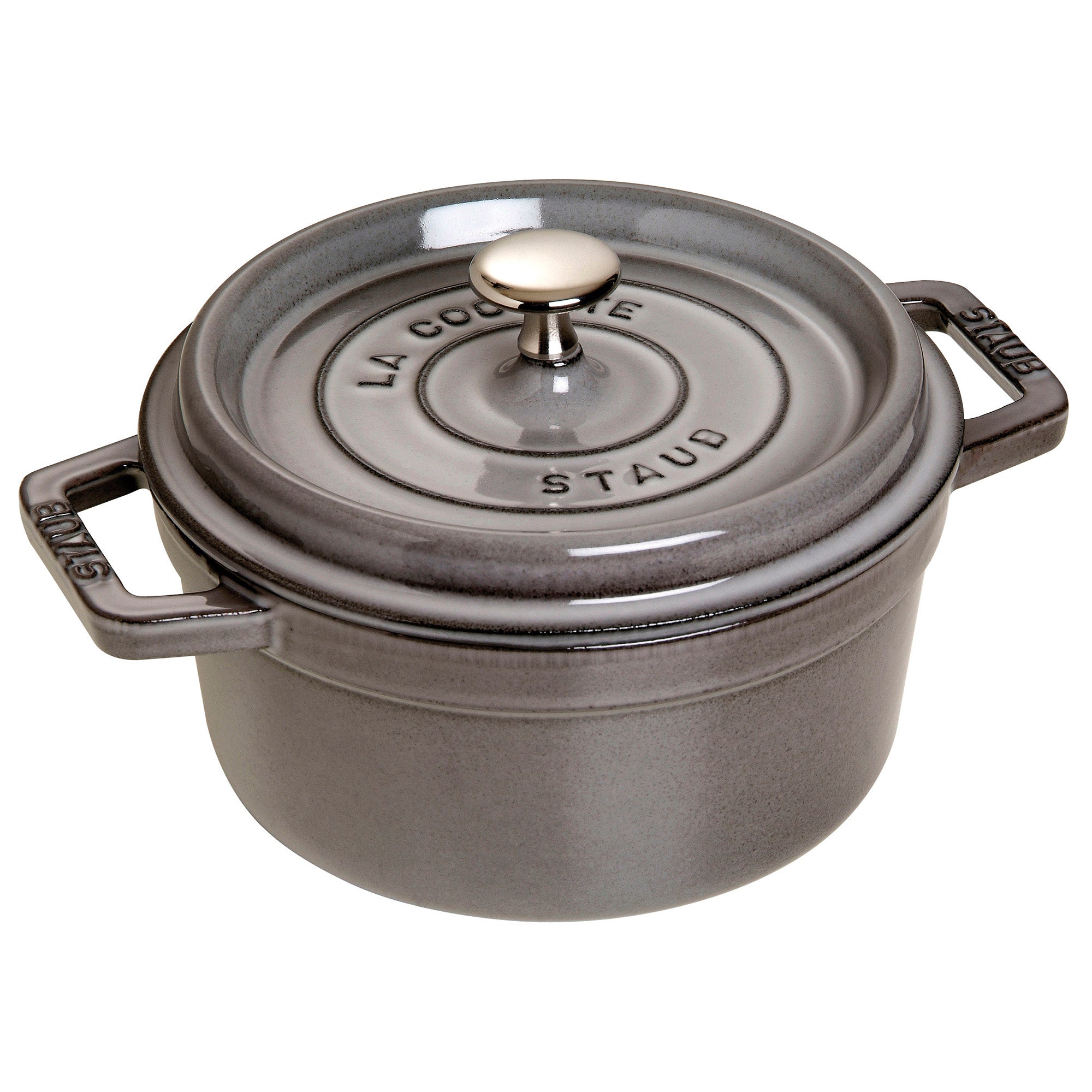 STAUB Cast Iron 2.75-qt Round Cocotte 2.75-qt / Graphite Grey - Weee!