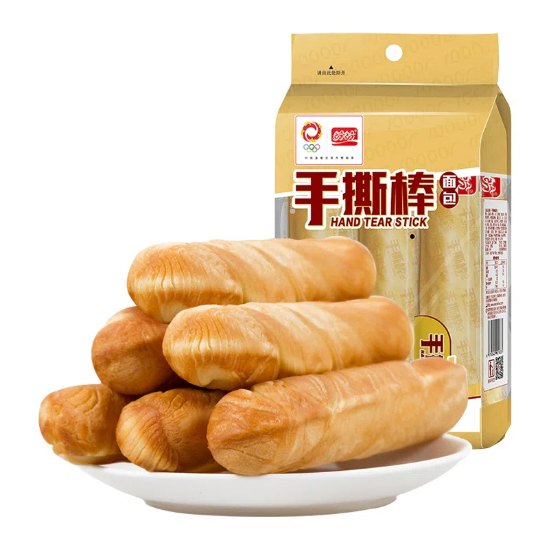Hand torn stick bread 210g * 1 bag breakfast bread 210 グラム