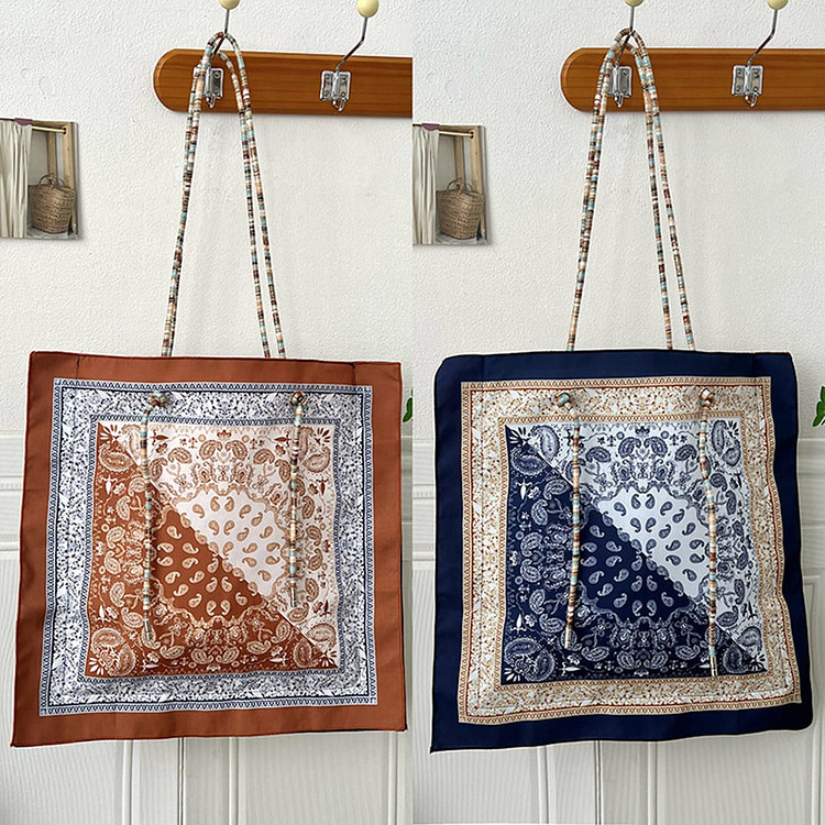 SECCHIC bag Cashew Blue Orange (Double sided) F