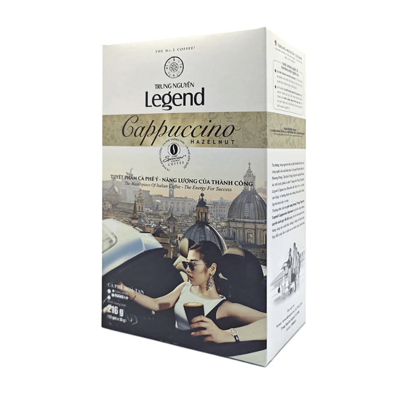 Trung Nguyen Legend Cappuccino Hazelnut Instant Coffee 12*18g 216 g