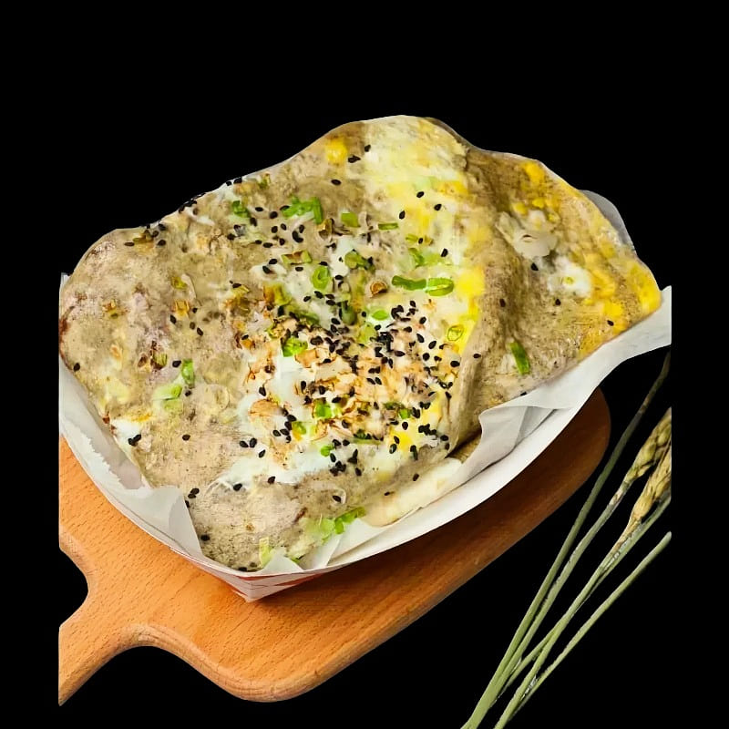Tianjin Mixed Grain Pancake with Crispy Cracker 1 each