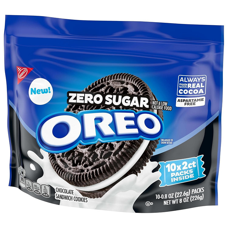 OREO Zero Sugar Chocolate Sandwich Cookies 10 pack