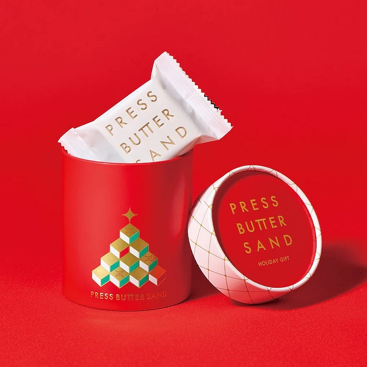 【日本直邮】日本人气网红東京站PRESS BUTTER SAND圣诞节限定曲奇礼盒3枚（红盒）
