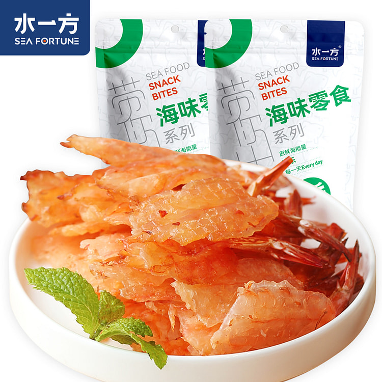 水一方鲜烤虾干开背虾即食 100g*2袋 200 克