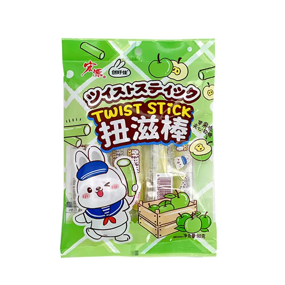 Hongyuan Twisty Stick Apple Flavor 80g 80 g