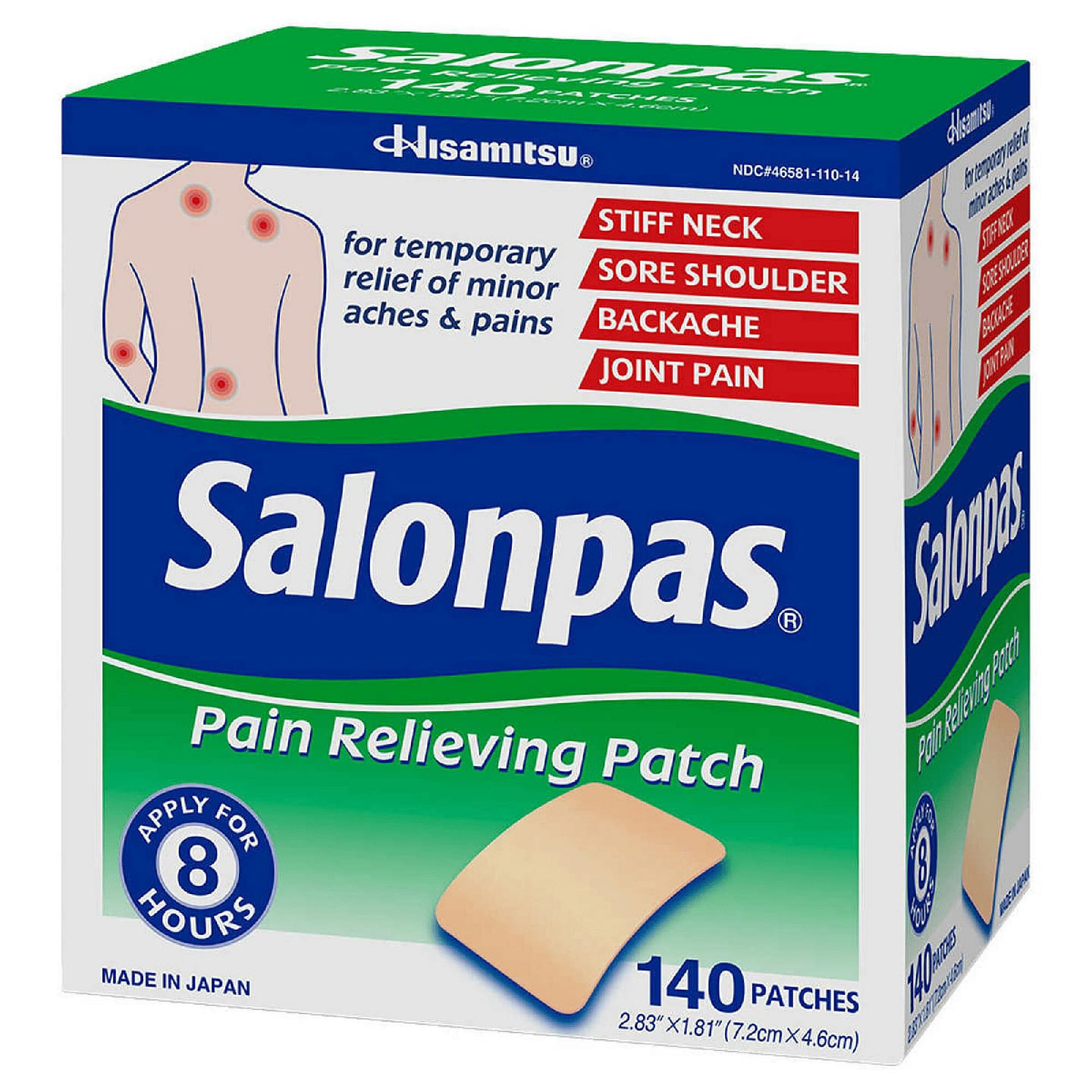 Salonpas Pain Relieving Patch 140 Patches 1 box