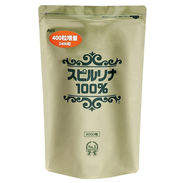 普及会 100%纯螺旋藻 2000粒+400粒/ 1 包