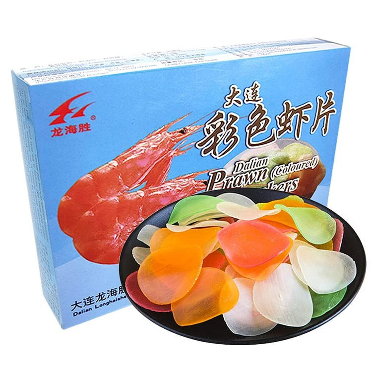 虾味虾片 - 彩色亚洲小吃, 热薯条，油炸薯条，中国虾片，彩色虾片零食，生虾片，成人和儿童虾片 180克一袋，美国仓库发货，包邮