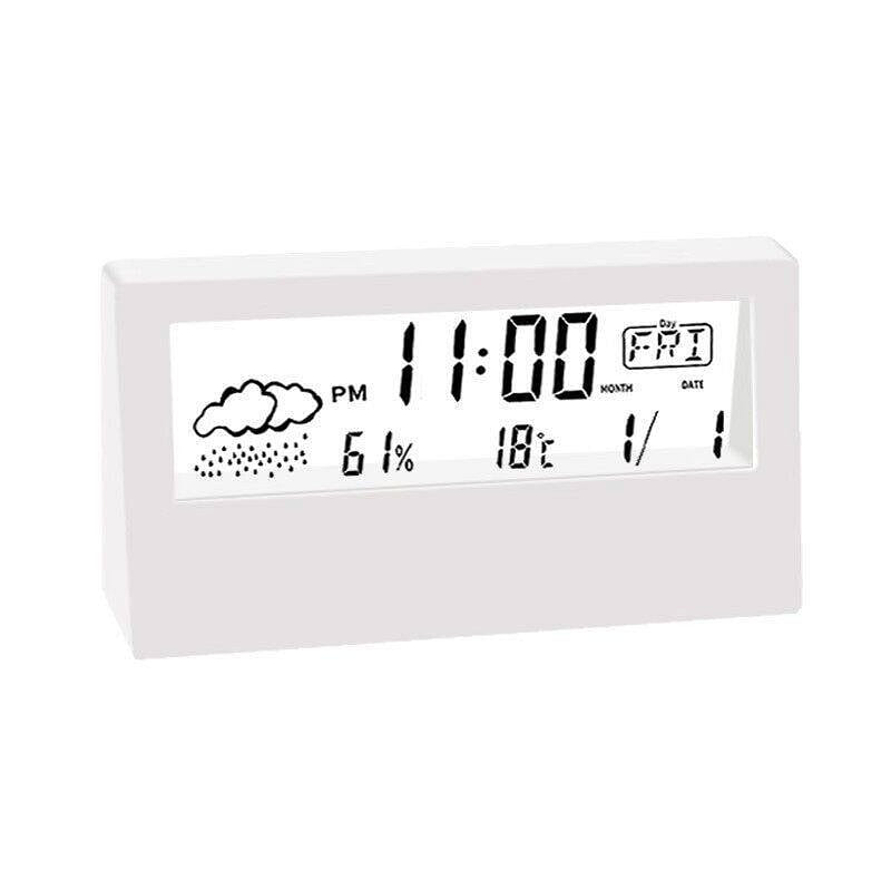 Transparent Digital Clock Thermometer Hygrometer 1 each