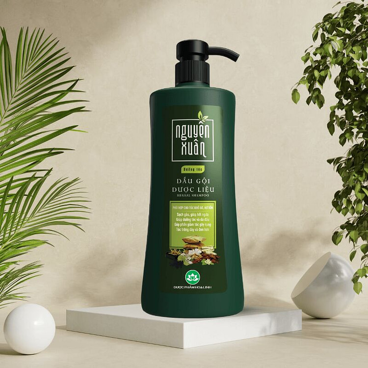 Organic Herbal Hair Shampoo Nguyen Xuan - Green 1 bottle