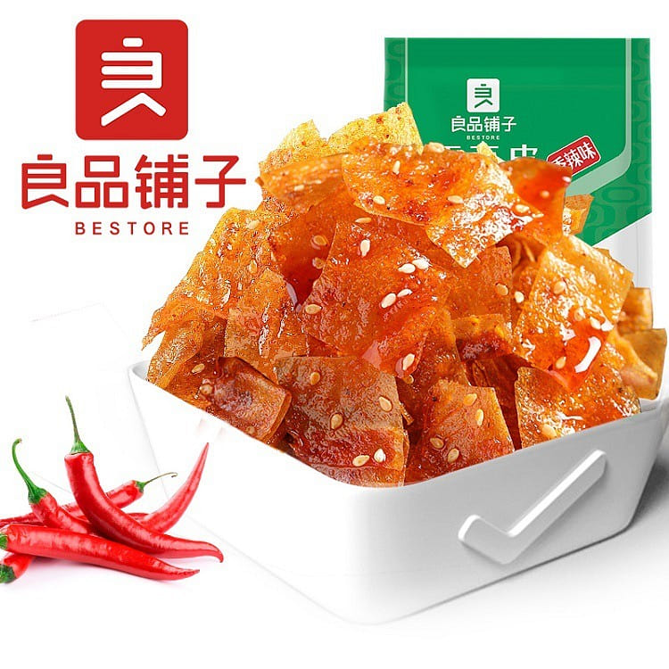 【 Liangpin Shop Qiao bean skin 60g/ bag 】 Net red snack spicy strip 60 g