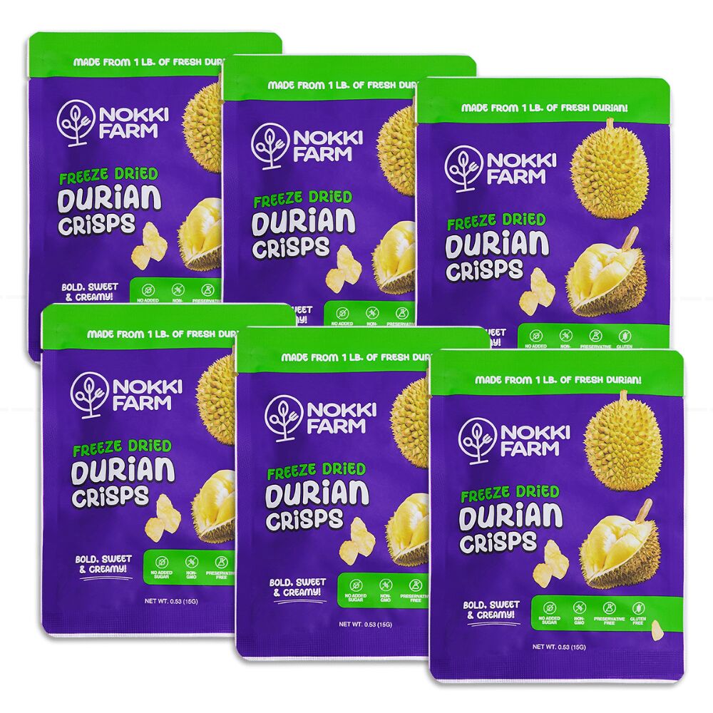 Freeze-dried Durian snack size 15g (Pack of 6) 90 g