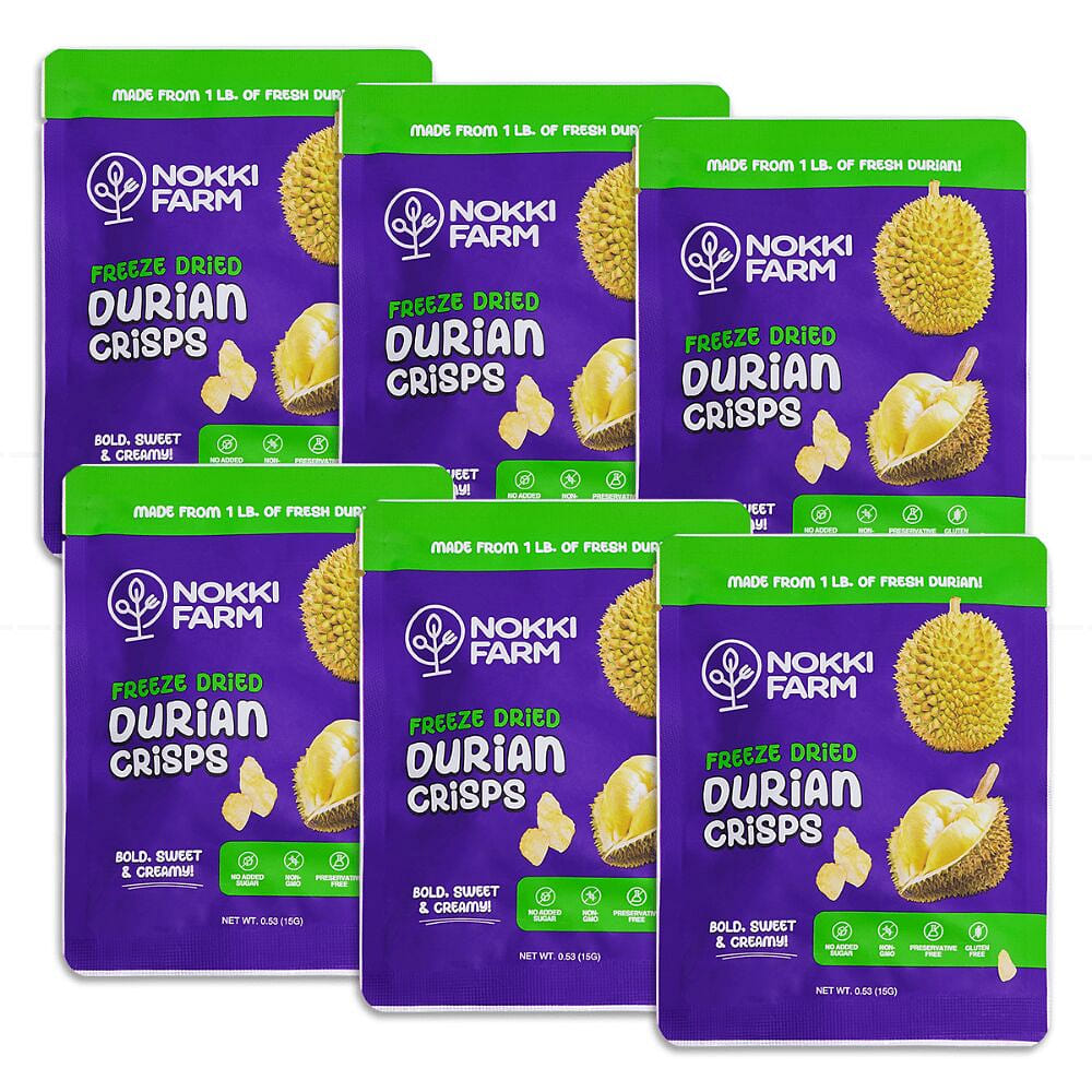 Freeze-dried Durian snack size 15g (Pack of 6) 90 g