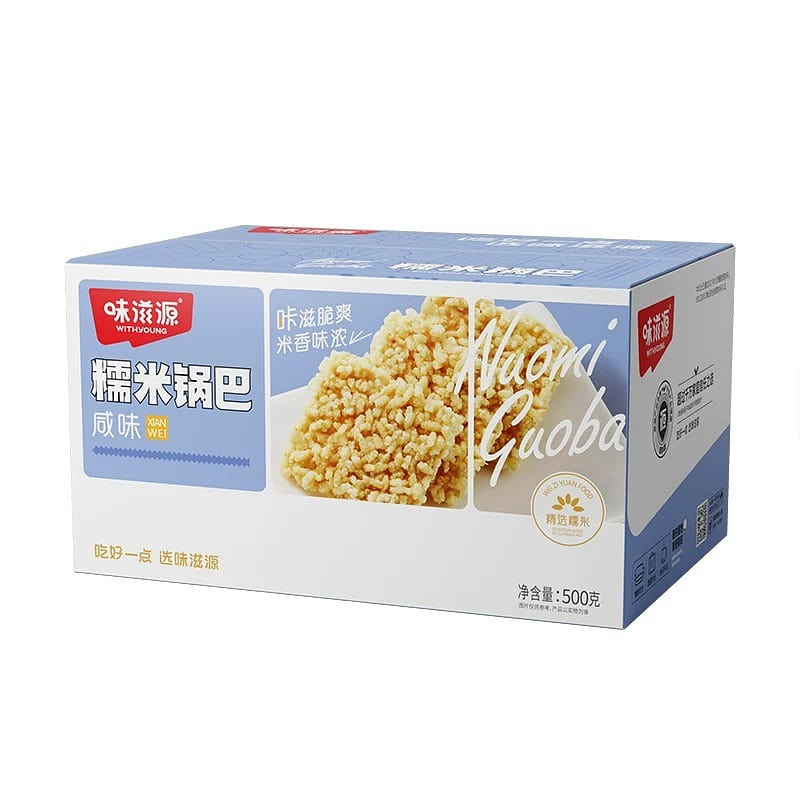 优品荟-味滋源咸味糯米锅巴500g油炸香脆休闲川味零食品 500 克