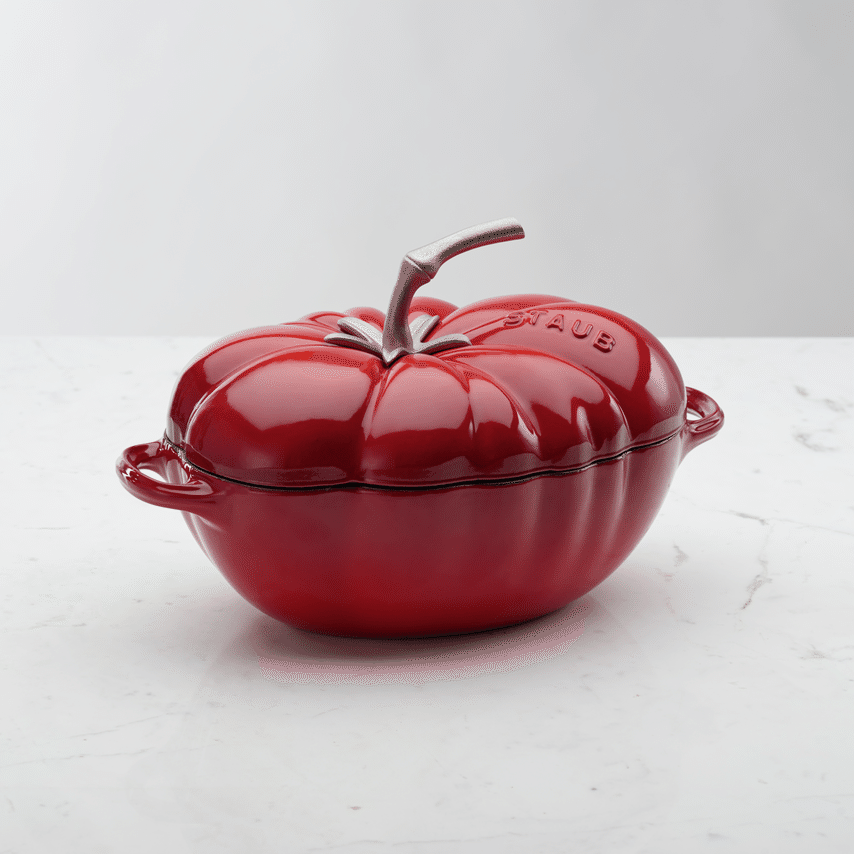 STAUB Cast Iron 3-qt Tomato Cocotte 3-qt / Cherry 1 each