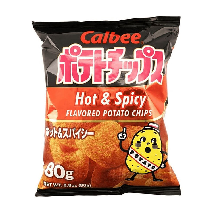Calbee Classic Ridged Potato Chips Hot and Spicy F 1 each