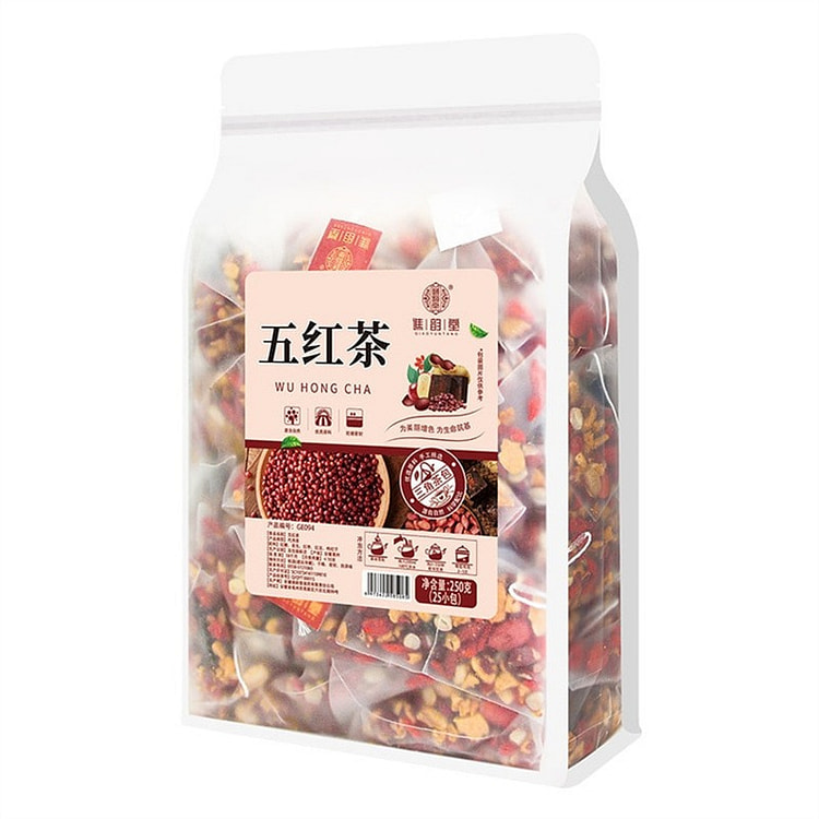 Five Black Tea Brown Sugar Wolfberry Red Dates Pea 250 g