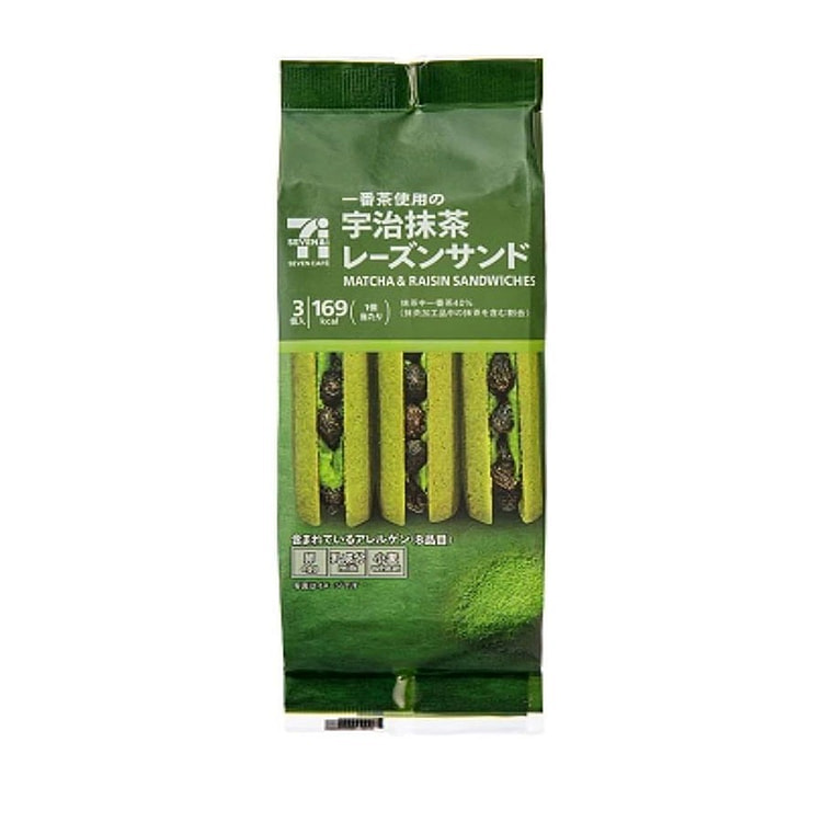 711 葡萄干奶油夹心 抹茶饼干 3个入