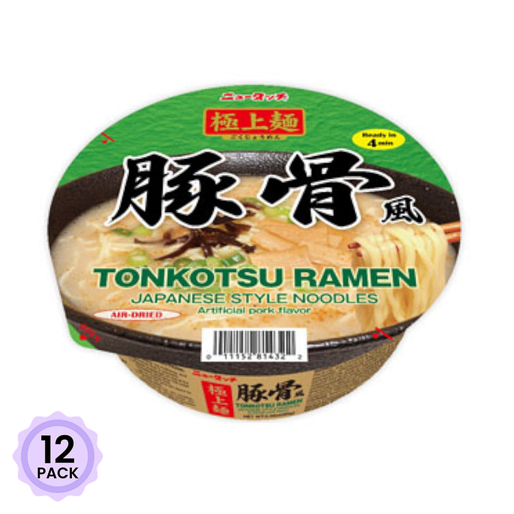 うまいヌードルニュータッチ　豚骨味 3.63 オンス*12 パック