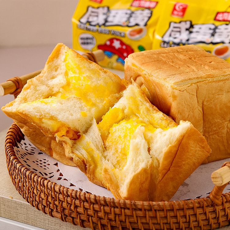 友臣 咸蛋黄夹心手撕吐司面包80g*10枚