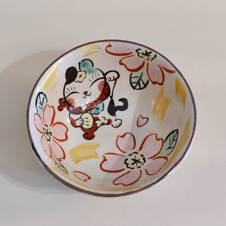 夕立窑 猫咪 饭碗（礼盒装） 1 个