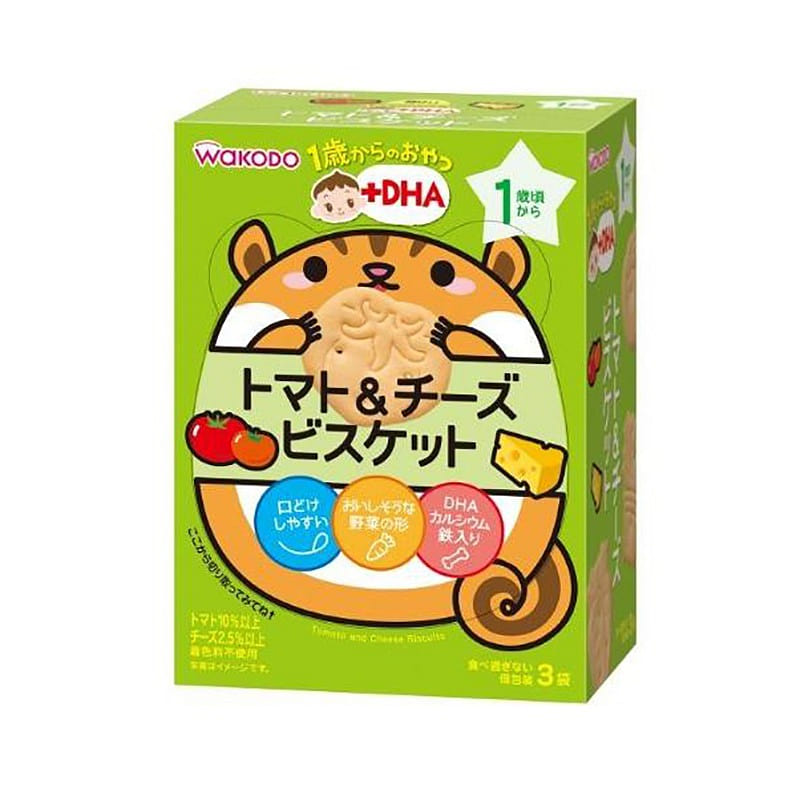 WAKODO 1 year old+ baby tomato cheese biscuits 1 each