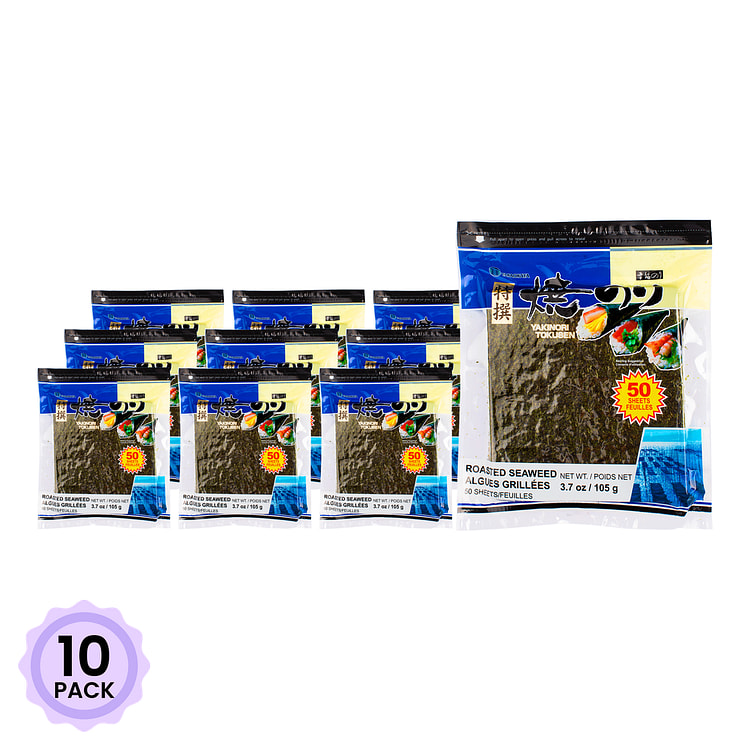Nori Tokusen Roasted Seaweed 50 sheets 3.7 oz*10 pack