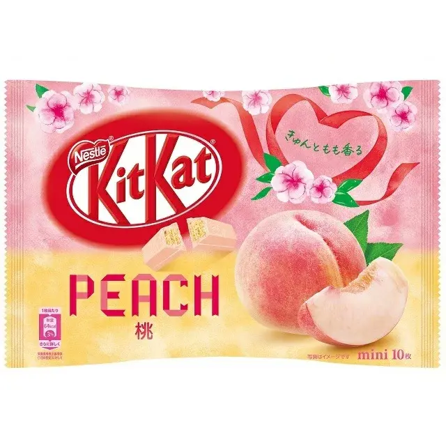 KIT KAT Peach Flavor Chocolate Wafer 10pc Weee kit-kat-peach-flavor-chocolate-wafer-10pc-weee